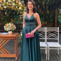 Vestido verde com bolsos